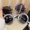 INS Rhinestone Sunglasses Steampunk Women Spectacles Trendy Beach Party Sun Glasses Travel
