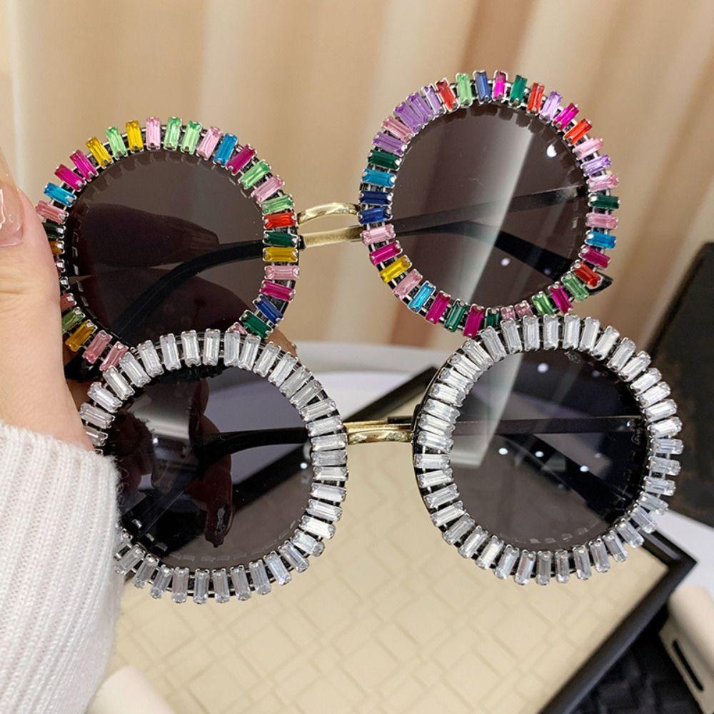 Steampunk Rhinestone Sunglasses Fashion Beach Party Sun Glasses Trendy Women Spectacles  Selfie