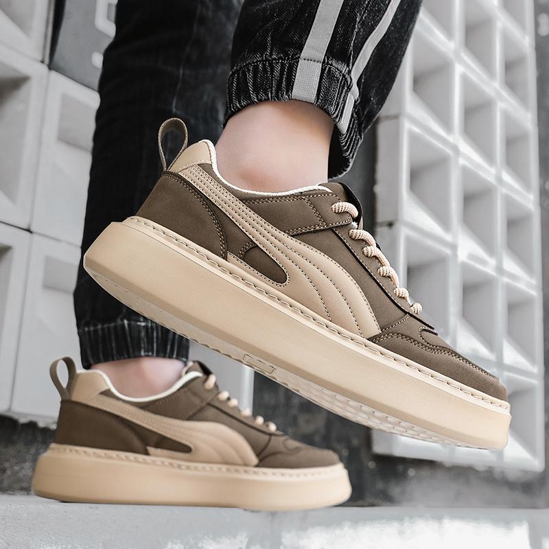 Fashion Casual Men's Board Shoes Trendy Thick Bottom Height Increasing Style Outdoor Leisure Street Daily Handsome Youth Sports Shoes