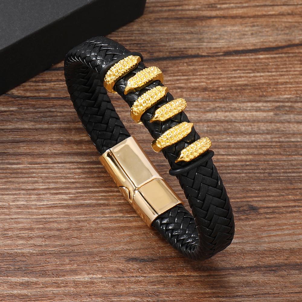 

Евро-американская мода Сплав Коготь Магнитная застежка Шарм Кожаный браслет, Винтажный панк стиль.