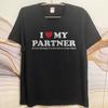 Plus Size Summer Teenagers Tshirt I Love My Partner Even Though Im Forced To Wear This Short Sleeve Workout Round Neck Tops