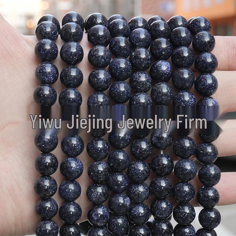

Jie Jing Lapis Lazuli & Blue Goldstone Beads for DIY Bracelet Accessories 4MM Round Beads (Approx. 92 Pieces)