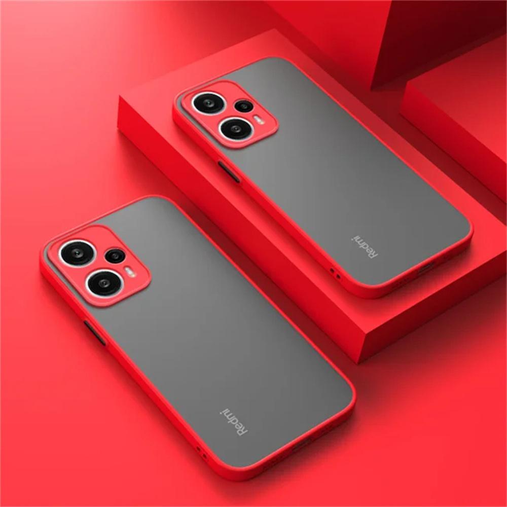 Matte Skin Feel Case for Xiaomi Note 12 Turbo 13 11 10 Pro Plus Armor Bumper Phone Cover On Redmi 12 12C 10 10C 5G Cover Case