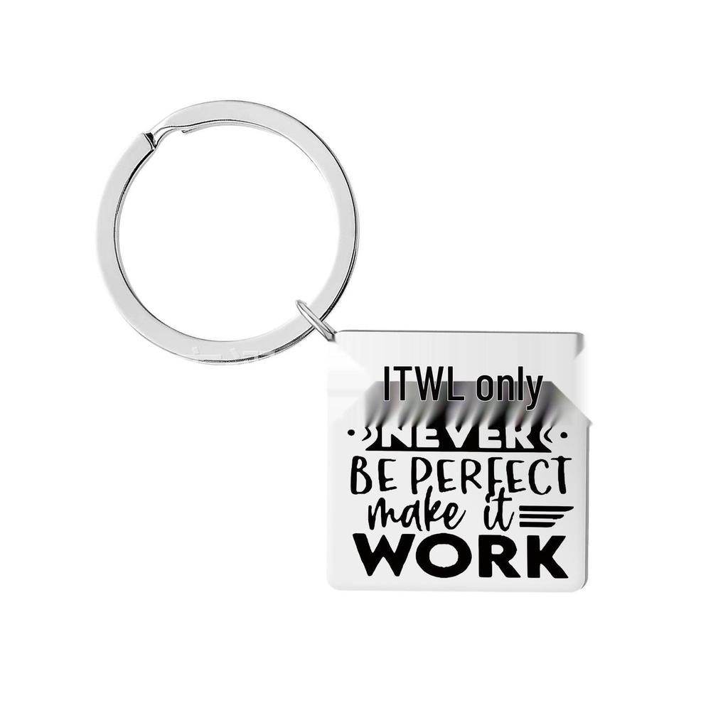 German Stainless Steel Rainbow Sunflower Engraved Keychain