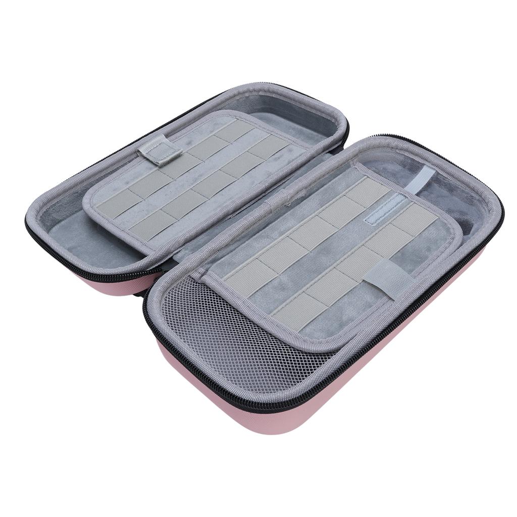 Carrying Case for     Console EVA PU Handheld Game Console Hard   Pouch Storage Bag with 20 Game Card Slots for Travel