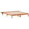 Bed Frame Wax Brown 200 x 200 cm Solid Pine Wood