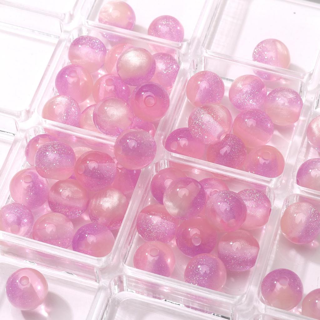 Resin Gentle Round Beads for DIY Necklace Bracelet Earring Craft 10 Pcs