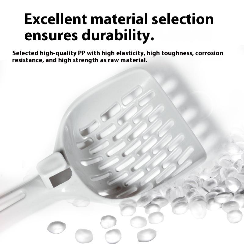 1PC Mesh Litter Scoop For Sifting Cat Litter Box Shovel Efficient Waste Cleaning Hanging Hook Durable PP Material Pet Clean Tool