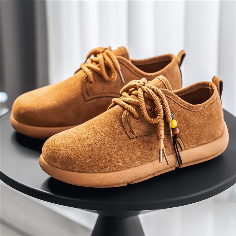 Men's Casual Suede Shoes Spring Summer Autumn Winter New Style Thick Bottom round Head Japanese Style Snow Boots Magic Tape