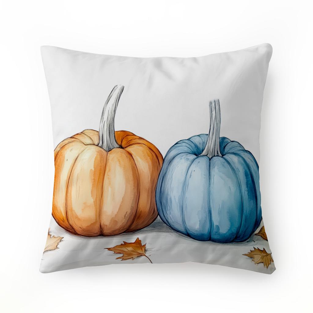 Retro Autumn Pumpkin Leaves Pillowcase Printed Polyester 45x45cm Throw Pillowcover Decorative Sofa Cushion Pillowslip Home Decor