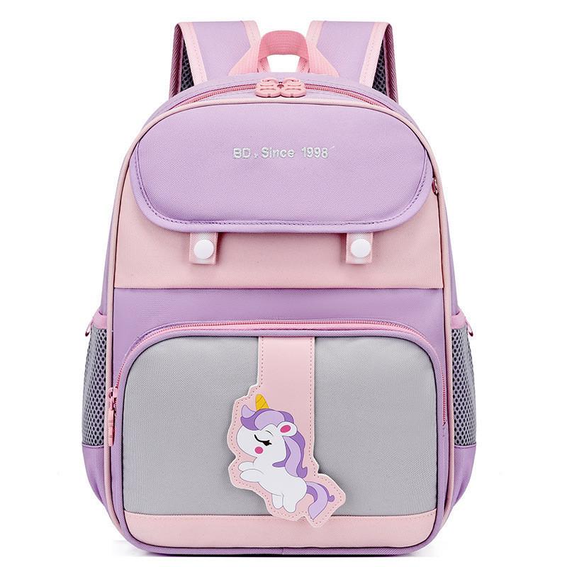 Adorable Cartoon Kids Backpack Breathable Oxford Cloth Large Capacity School Bag For Boys And Girls