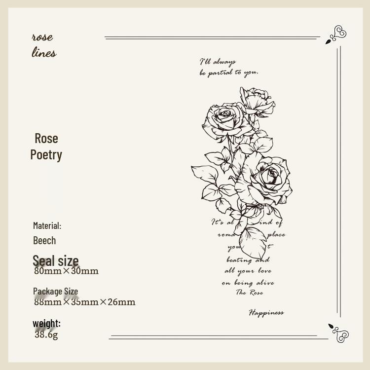 Retro Floral Wood Stamps for Simple Versatile Journals & Watercolor Art