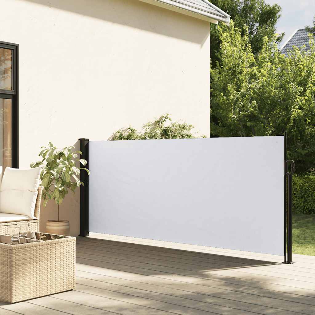 Retractable Side Awning White 140 x 300 cm