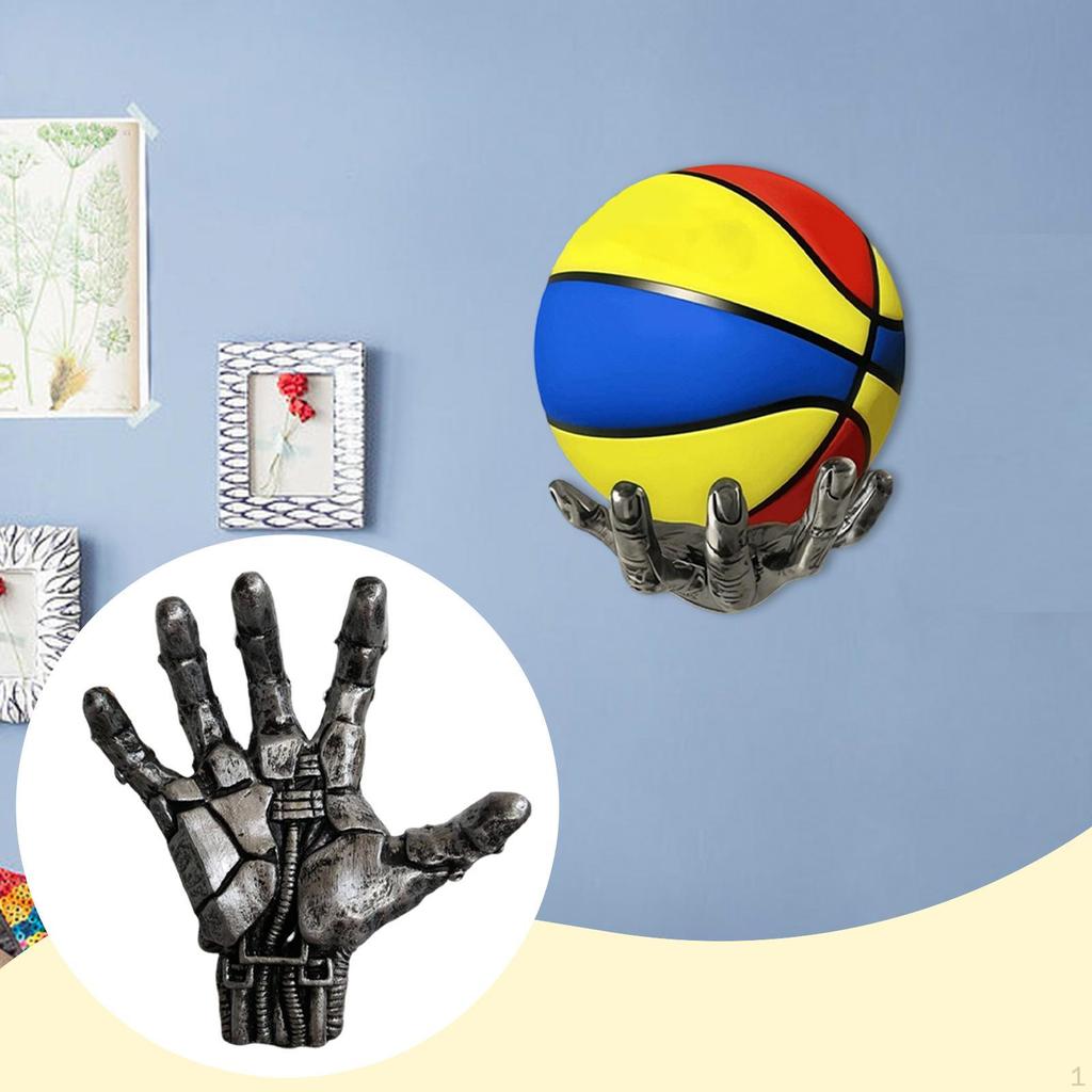 Basketball Holder – Wall-mounted, Versatile, And Ideal As A Gift for Fans.