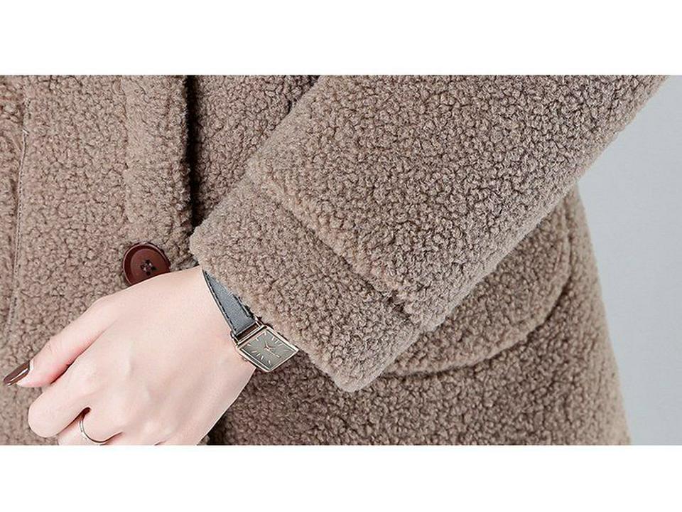 2023 Shearling Coat Women's Mid-Length Thickened Lambswool Fleece