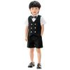 LOLANTA Boys' Formal Short Sleeve Summer Suit, 4-Piece Set, Includes Short Sleeve Dress Shirt, Shorts, Vest, and Bow Tie, Perfect for Weddings, Recita