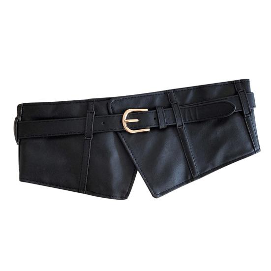 

Женский Корсет Однотонный Пояс-Корсет из Искусственной Кожи Регулируемая Длина Пояс на Талию Аксессуары для Платьев, Рубашек, Топов Офисные Вечеринки чёрный