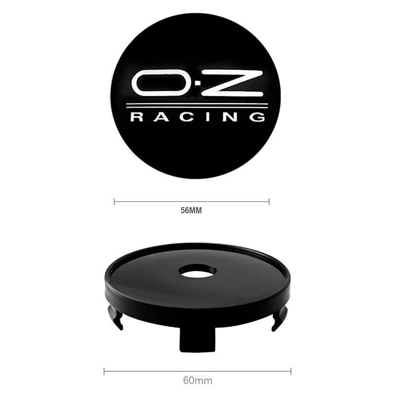 4Pcs/Set 56mm Decal + 60mm OZ Racing Logo Car Styling Emblem Wheel Center Hub Cap Rim Cover Stickers Auto Badge Tire Accessories