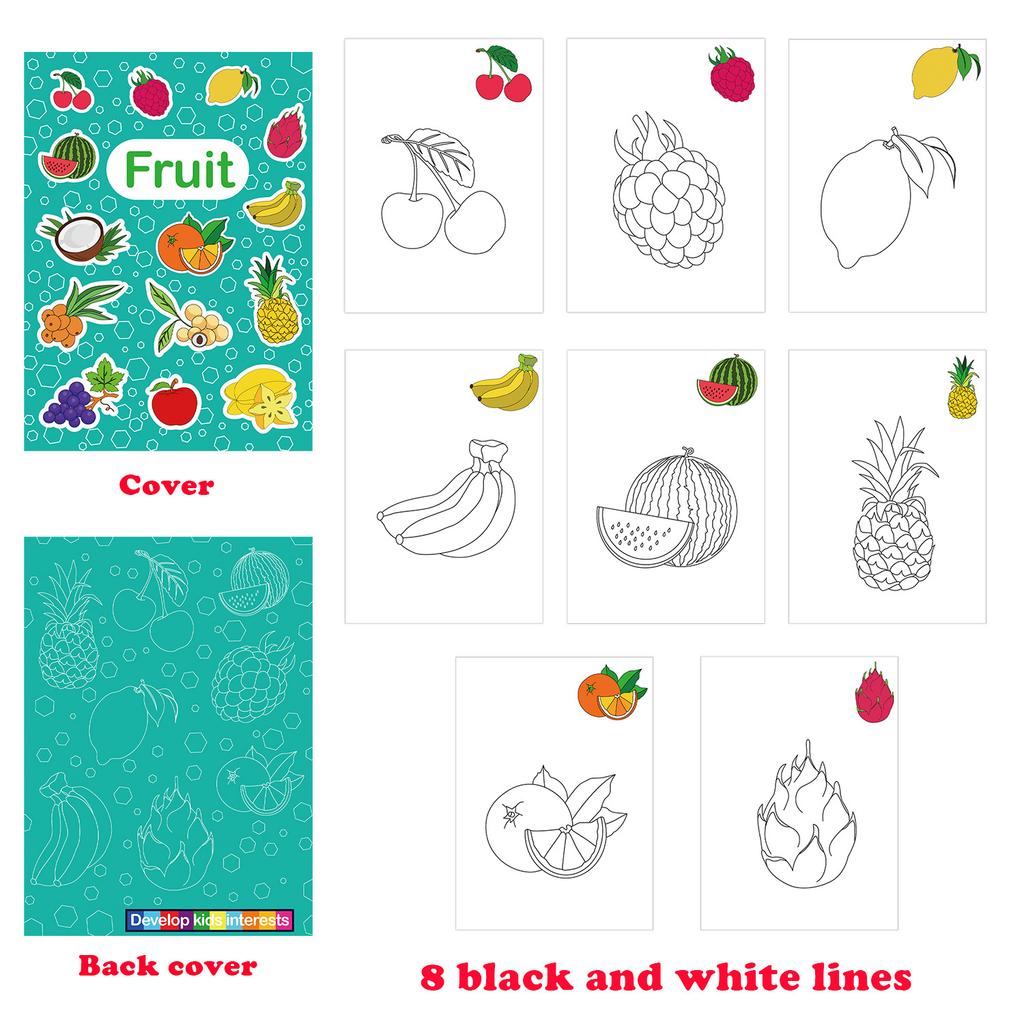 12Pcs/Set Children's Graffiti Drawing Coloring Book for 3-5Year Baby Learn To Draw Early Educational Interactive Preschool Toys
