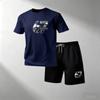 Hot Sale Men's 2 Piece T-Shirts Sets O-Neck Short Sleeve + Sports Shorts Breathable Quick Dry Casual Gym Home Outdoor Summer