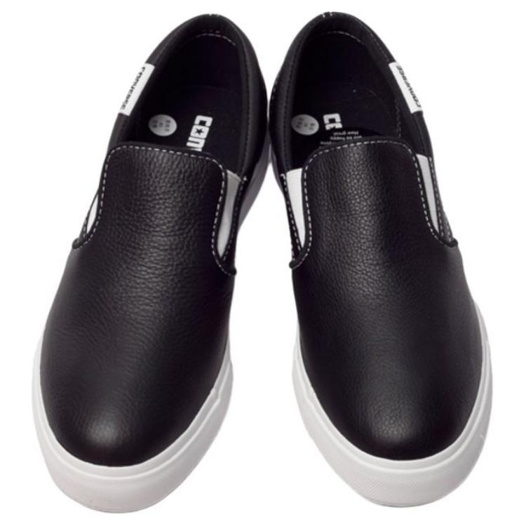 Converse As Core Platform Slip Comfortable Versatile Non-Slip Durable Low-Top Skate Shoes Women Sneakers Black White 551954C