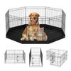 VEVOR Hondenren, 8 Panelen Opvouwbare Metalen Hondenren met Bodempad, 61 cm H Huisdierenhek Puppykooi Kennel met Grondpennen