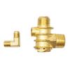 Brass 3-Way Check Valve for Air Compressor with Male Threads - Zinc Alloy Construction for Reliable Workshop Tool Replacement