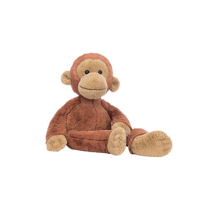 

JELLYCAT Long Legs Collection Animal Pongol Red Haired Gorilla Dolls Plush Doll 52cm Height In Sitting Posture
