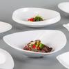 Irregular Shaped White Melamine Plates for Hotel & Restaurant - Porcelain Imitation Cold Dish Saucers