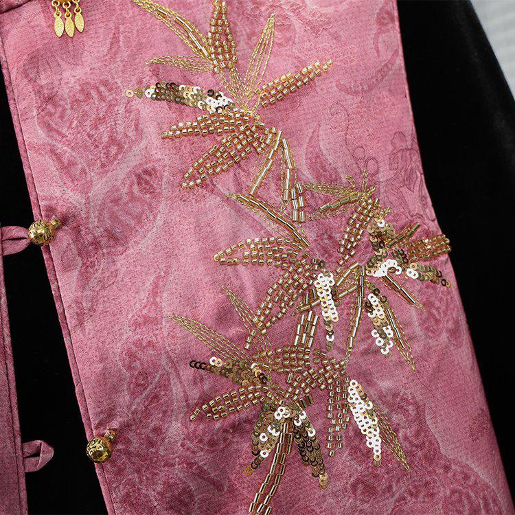 Elegant Embroidered Cardigan Jacket for Middle-Aged & Elderly Women - Spring & Autumn 2026 New Collection