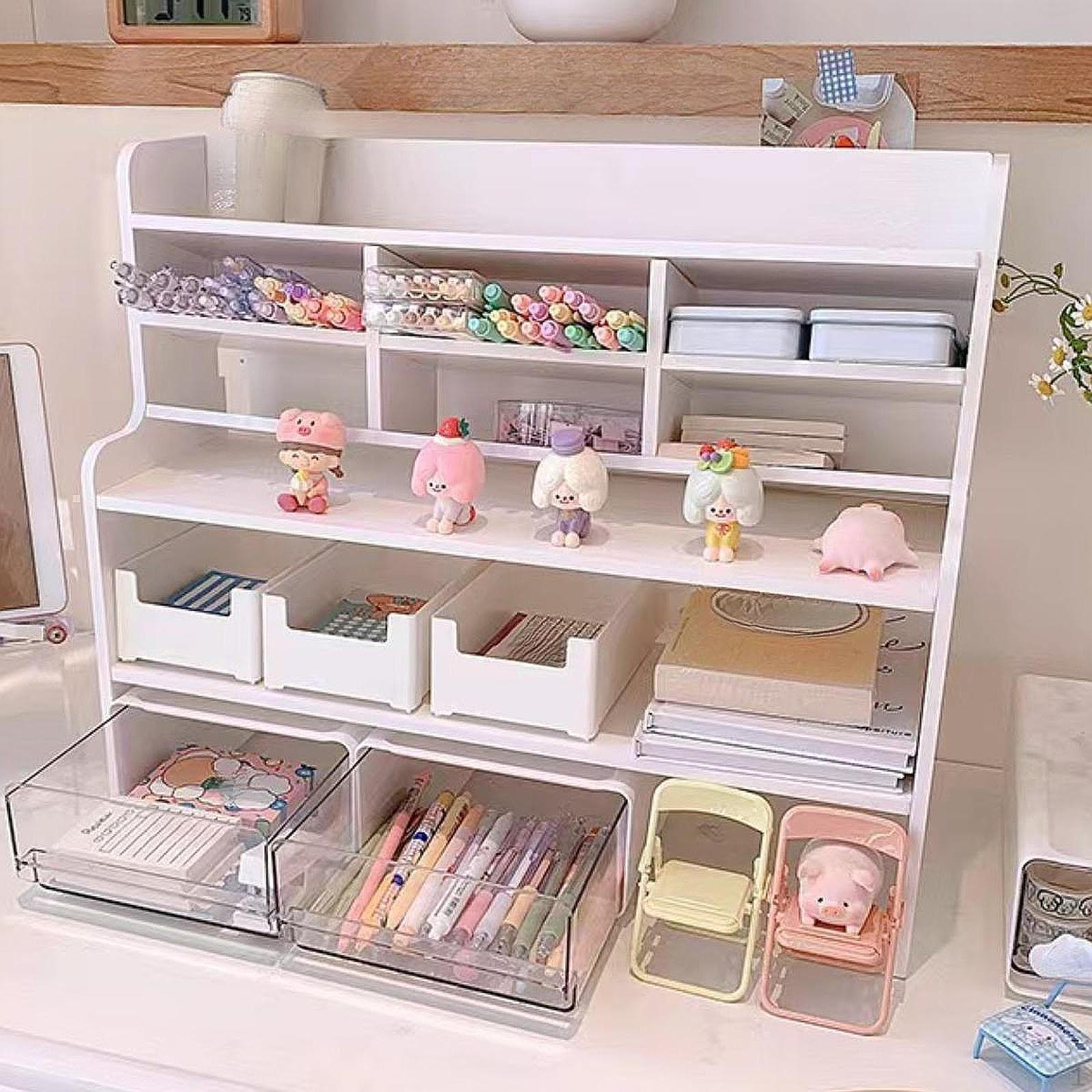 

Настольный органайзер, настольная полка, офисный декор, многофункциональные подарки, стеллаж для хранения канцелярских товаров для L