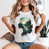 Nature Landscape Womens Graphic T-Shirt Watercolour Silhouette Tee
