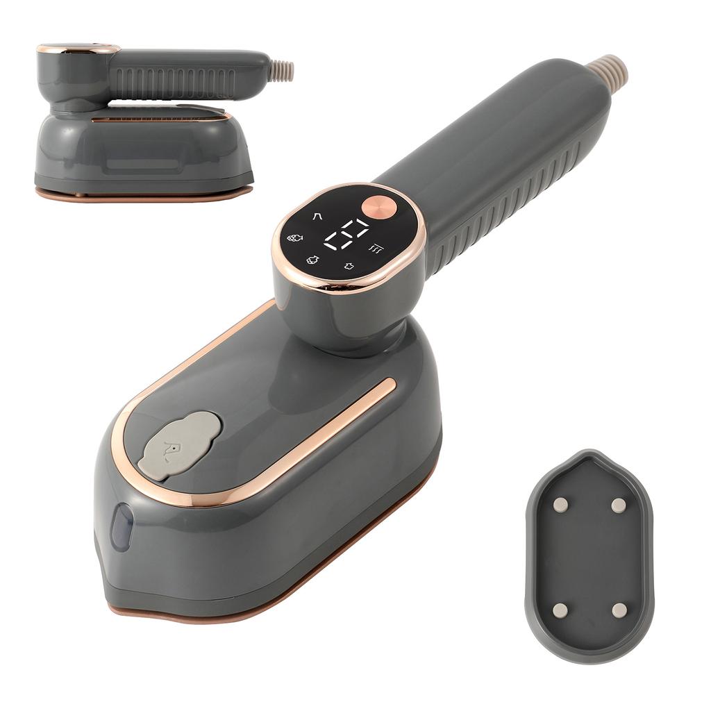 1200W portable clothing steamer, 10 second fast heating Plancha a Vapor Para Ropa, with LED, 180 ° rotating handle and ceramic base plate