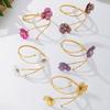 Elegant European & American Drip Oil Flower Earrings & Armlet Set