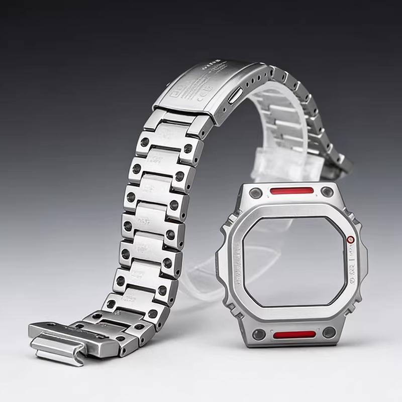 

Нержавіюча сталь 316L Для Casio DW5600 5610 модифікований та оновлений корпус та ремінець з нержавіючої сталі в механічному стилі DW5600