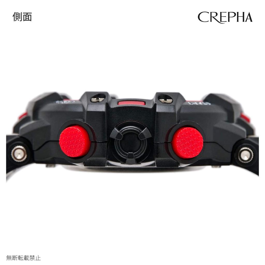 [Klefa] Digital Watch Waterproof Red with Stopwatch Function Urethane Strap 191151 Men's Black