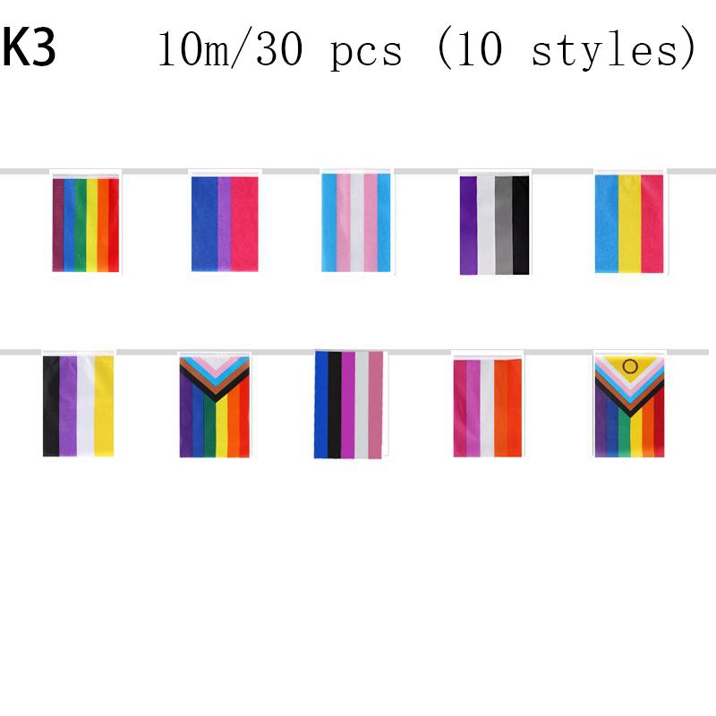 Progress Pride Rainbow Flag Vivid Color Multiple Style Banner Flag For Home Garden Yard Decor Party Supplies