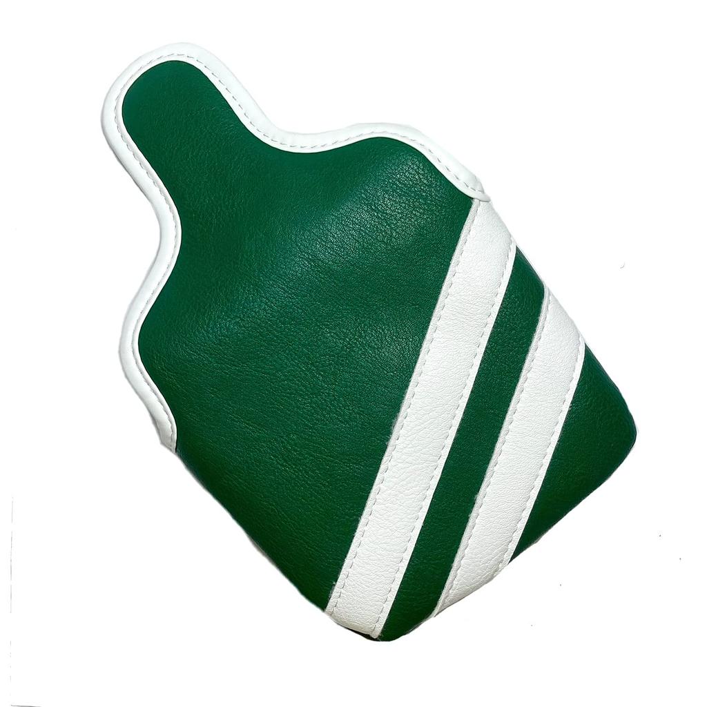 Head Cover Putter Cover for Mallets Compatible with Odyssey 2 Ball TaylorMade Spider Putter Plain (Green (White Line))