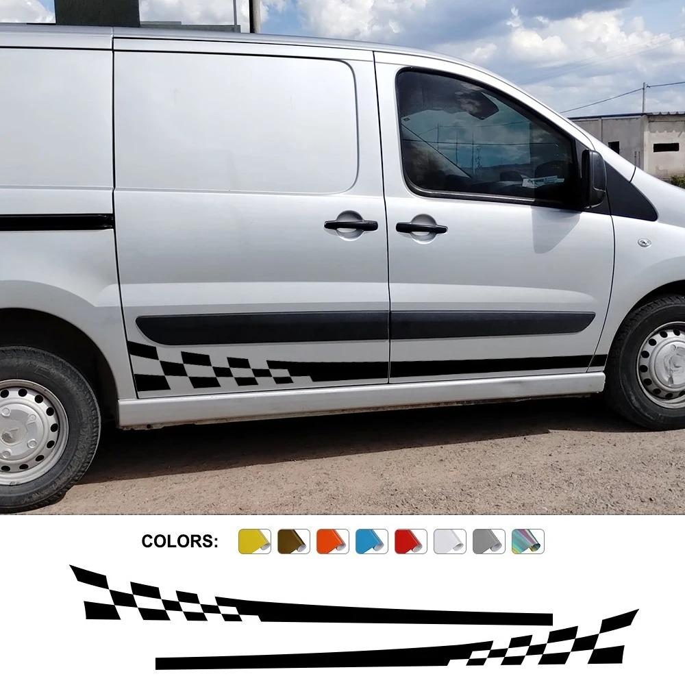 Car Side Door Stickers For Peugeot Expert Camper Van Graphics Racing Sport Decor Decals Vinyl Cover Auto Tuning Accessories