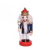 4 Pieces Christmas Wooden Nutcracker Ornament Wood Standing King Figurines Holiday Table Shelf Display Toy Home Decor