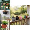 Wall Mount Planter With Rattan Style Wicker Design For Indoor Garden Decor