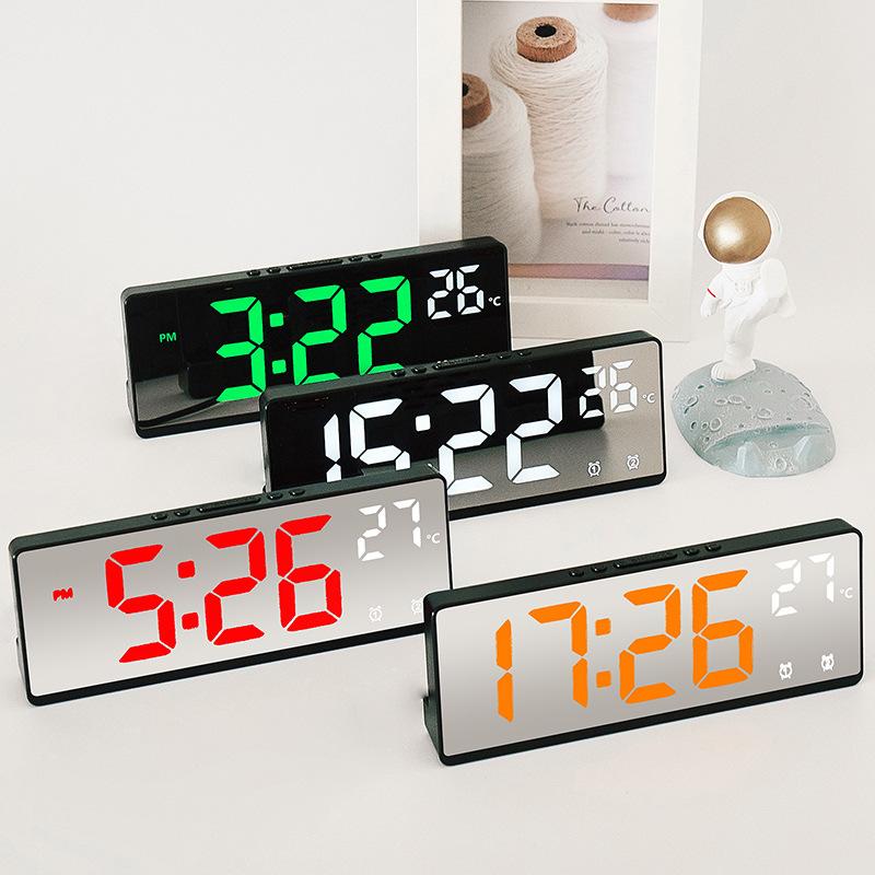 Creative Multi-functional Electronic Clock Simple Large Screen Clock Multi-set Alarm Clock Student Bedside Clock