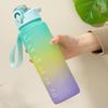 1000ml Gradient Color Water Bottle Large Capacity Gym Sports Bottle for Travel