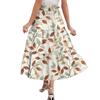 Womens Maxi Skirt Drawstring High Waisted Summer Long Skirts Lightweight Tiered Flowy Floral Pleated Skirts