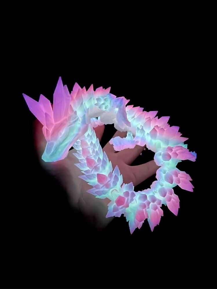 3D-gedruckte Drachenfiguren Chinesische Loong-Skulptur Feng Shui Ornament Handwerk Desktop Dekorative Statue Spielzeug Weihnachtsmodell Geschenk