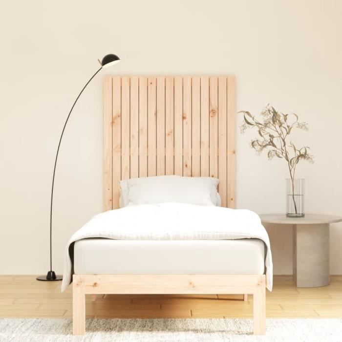 824933 vidaXL Wall-mounted Headboard 95.5x3x110 Cm Solid Pine Wood