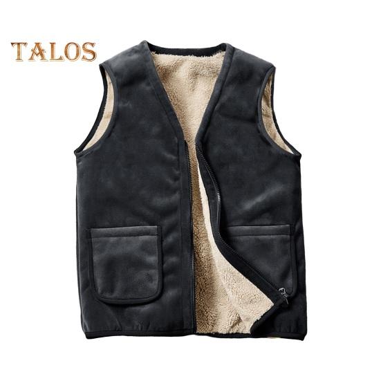 

Мужской зимний жилет с V-образным вырезом, без рукавов, однотонный утолщенный плюшевый подклад, жилет, пальто с карманами, утепленная куртка-жилет XXL серый