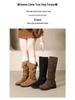 Women's Over-the-Knee Cowboy Slouch Boots - 2025 Autumn/Winter, Chunky Heel Long Knight Boots