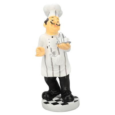 Hars Kok Standbeeld Restaurant Eettafel Decor 3D Figuur Houdt Theepot Ornament Keuken