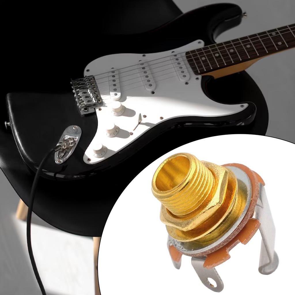 2025 HOT 6.35mm 1/4' Jack Plug Socket Output Plate for Telecaster TL Guitar Guitar Parts Accessories